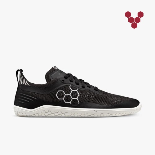 Vivobarefoot Geo Racer Knit Mens Trainers Black UK HBTM